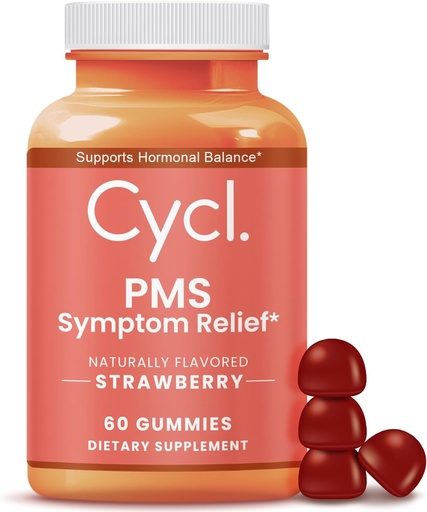 [BRSRAEACOJ4BS3YZ] PMS Support Gummies for Women - Chasteberry Supplement for Hormone Balance & Menstrual Cramp Relief - 60 Count