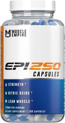 [BRSWYHA5C4BAK23J] Epicatechin Extract Capsules | EPI 250mg | 180 Pill Count | Supports Lean Muscle Growth, Nitric Oxide Booster & Myostatin Inhibitor