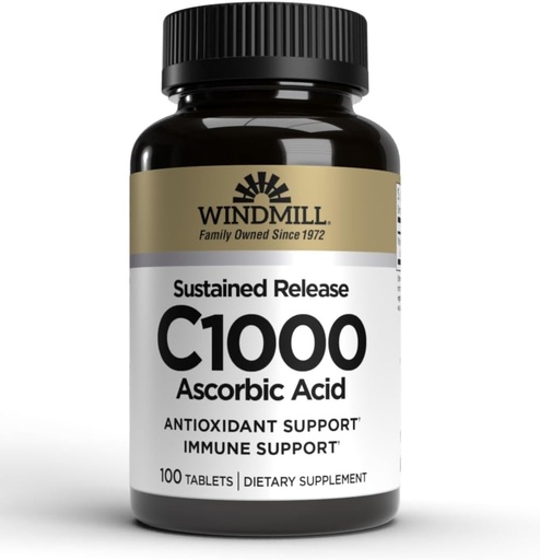 [BRSWIYYLBADQGFLA] Windmill Vitamin C-1000 Tablets Sustained Release 100 Tablets