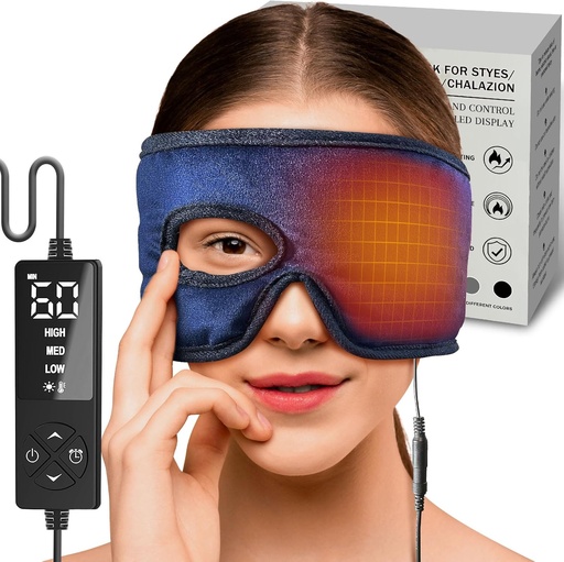 [BRSRAYIZAABREETV] sticro Electric Stye Eye Compress Heating Pad for Stye Eye Treatment with Eye Hole, Moist Heat for Stye Chalazion Blepharitis Relief for Left/Right Eye Irritation