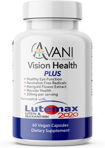 [BRSROCQLCAHAKADH] Avani Vision Health Plus Eye Health Lutemax 2020 20mg Lutein 4mg Zeaxanthin