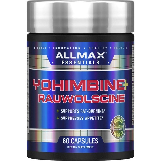 [BRSWIFYZBB5QODL2] ALLMAX Essentials YOHIMBINE + RAUWOLSCINE - 60 Capsules - Supports Fat Burning & Suppresses Appetite - 60 Servings