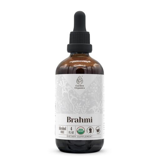 [BRSROYINBVYQ4G3V] Brahmi USDA Organic | Alcohol-Free Extract, Organic Herbal Drops, Supplement | Tincture Made from 100% Certified Organic Brahmi (Bacopa Monnieri) Dried Herb 4 oz