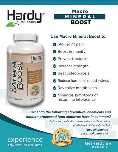 [BRSWGCQQAUCBQF3B] Macro Mineral Boost - High Intensity Calcium Supplement for Bone & Teeth Health with Vitamin C, D, K, Calcium, Phosphorus, and Magnesium, Ultra Absorbable
