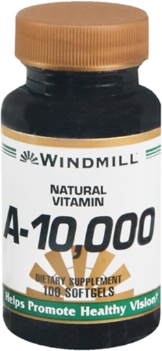 [BRSWKGYIBIGWOYLI] Vitamin A 10,000 IU Softgels 100 Soft Gels (Pack of 2)