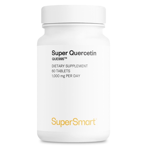 [BRSWIHQZBEMWK3TO] Supersmart - Super Quercetin 1000mg per Day (Patented QU995) - High Purity Quercetin Supplement - Natural Bioflavonoids | Non-GMO & Gluten Free - 60 Tablets