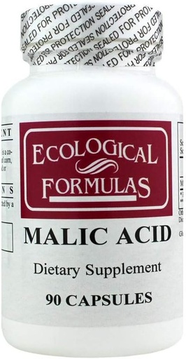 [BRSWIYI5CUHBCDIV] Ekologi Formulas Malic Acid 600 Mg, White, 90 Count
