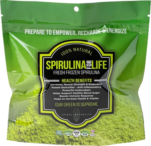 [BRSW2EANA5YGMD3Z] Spirulina 14 Stick Pack Day Supply Live Flash Frozen 100% Pure Grown in Alkaline Water Grown, Harvested and The USA Most Complete Super Food Natural Multivitamin
