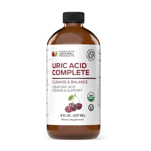 [BRSWGYL5BABRQ3LX] Complete Natural Products Uric Acid Complete - 8oz Liquid Supplement to Support Uric Acid Cleanse, Kidney Health & Circulation with Apple Cider Vinegar, Tart Cherry, & Beet Root.
