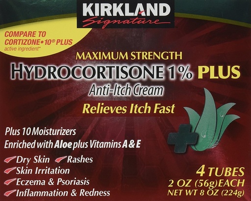 [BRSWIEAOOAOBAFYZ] Kirkland Hydrocortisone %1 Cream, 2 Ounce (Pack of 4)