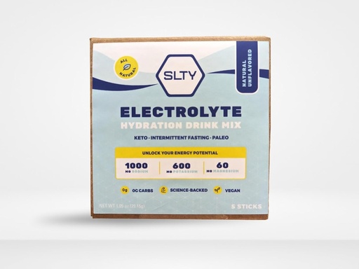 [BRSROGI2OJYROHI3] SLTY Electrolyte Haydration Drink Mix Vegan Keto Paleo Good for Intermittent Fasting, 1.05oz (Pack of 5)