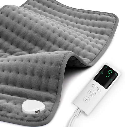 [BRSRA2QDOIMGC23F] Heating Pad for Back Pain Relief & Cramps 17"x33" Large, Moist Dry Heat Options, XL Electric Heating Pads, 9 Heat Settings, Machine Washable, Auto-Off, Gifts for Women, Mom, Men