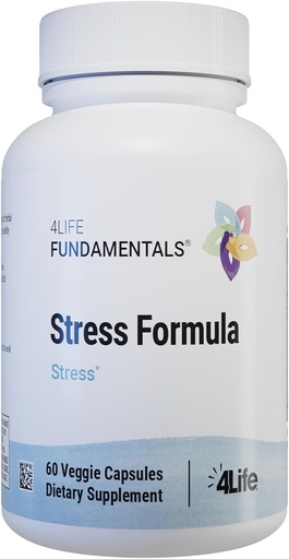 [BRSWIFIFBIGGEYI7] 4Life Stress Formula, Dietary Supplement, Supports Nervous System and Sleep with Lemon Balm, Chamomile & Valerian Root, 60 Capsules