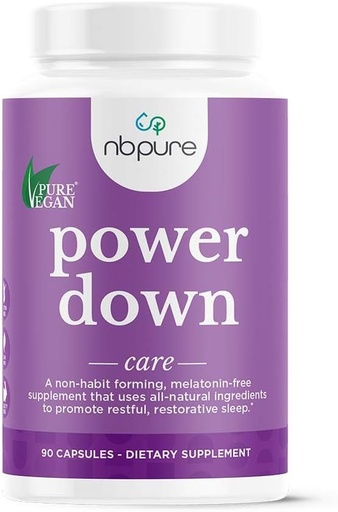 [BRSWYBIDBYIBGHTO] nbpure Power Down Sleep Supplement, Melatonin- Free, 90 Count