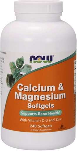 [BRSWIEYZOUJWGE3E] Now Foods Calcium & Magnesium Softgel, 240 Count