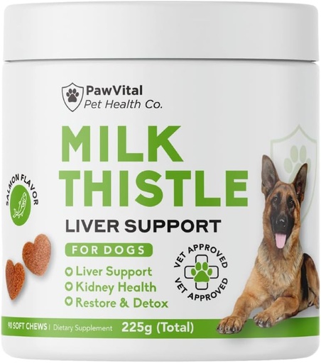 [BRSRAAY7BV5RUFLH] (原始内容存档于2017-09-21). Milk Title for Dogs - Max Force Liver support Chews, 野生阿拉斯加的沙门油 & Crucumin - 肾上腺素 & 肝上腺素支持 - 天然肝上腺素支持 Chews with Real Chicken, Choline & NAC