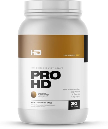 [BRSRAEINAB7BYCAY] HD MUSCLE ProHD Proteïne 100% Grass Fed Whey Isoleer 25g Proteïne, 114 Calorieën, 0g Vet 
