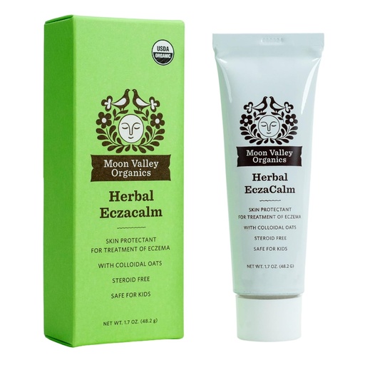 [BRSWIED4BAABAFA3] Orgânicos de Moon Valley Eczacalm, Eczema e Creme de Psoríase, Pomada de pele de ervas para pele seca e coceira, Loção com aveia coloidal, cera de abelha e Aloe Vera, 1,7 oz