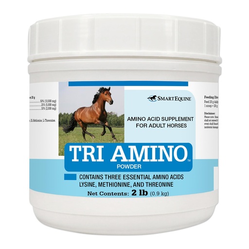 [BRSWGFQPB4OWC3T2] SmartEquine Tri Amino, 2 lb, 45 Servings | Lysine Horses Supplement with Methionine & Threonine for Strong Muscles | Healthy Topline | Assist in Protein Production