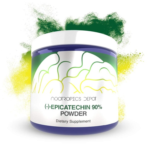 [BRSWGHT5DEPBE23V] Epicatechin 90% Powder | 25 Grams | (-)-epicatechin | Promotes Cardiovascular Health | Promotes Strength and Muscle Function