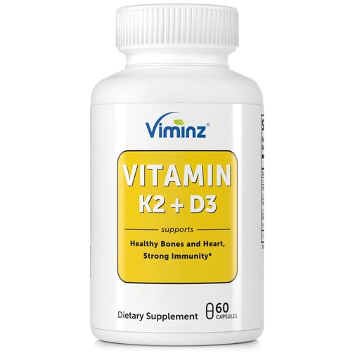 [BRSRABQBA4FWAYAZ] Vitamin D3/K2-5,000 IU (125 mcg) - 60 Capsules - Supports Healthy Bones & Heart, Strong Immunity
