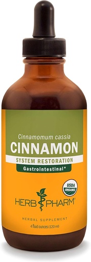 [BRSWIYQ3CMBBOC3I] Herb Pharm Certified Organic Cinnamon Liquid Extract for Cardiovascular and Circulatory Support - 4 Ounce