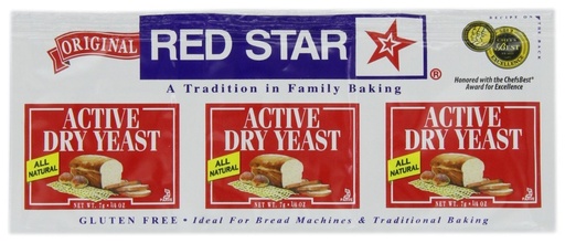 [BRSWIFQ7CQPBQ3I7] Red Star Nutritional Yeast - Active Dry - .75 oz - Case of 18