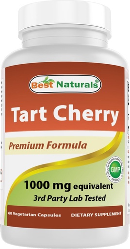 [BRSWKFQQBQPGKDDM] Best Naturals Tart Cherry Extract 1000 mg 60 Vcaps