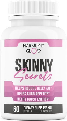 [BRSRAGA3CF6R4A3D] Skinny Secrets - Best NEW Weight Loss Pills for Women | Appetite Suppressant, Belly Fat Burner, Carb Blocker + 6 Effectively Dosed Powerful Ingredients | Natural & Safe 3rd Party Tested - 60 Capsules