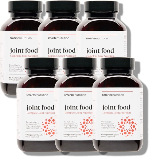 [BRSWGCQBO4IA4E3Z] SMARTERNUTRITION Joint Food - Whole-Food Joint Supplement to Support Lubrication & Mobility - Formulated with Collagen Type II, MSM, Vitamin C, Turmeric, Bromelain - 6 Pack[180-Day Supply]