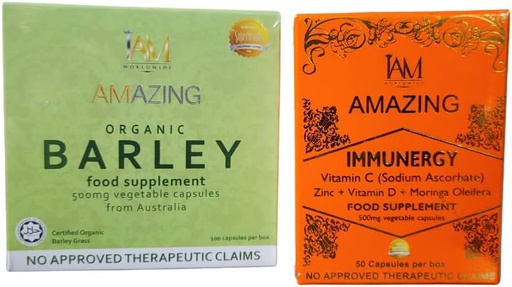 [BRSW2GDQAEMWM2DX] IAM Amazing Pure Organic Capsules & IMMUNERGY Vitamin C