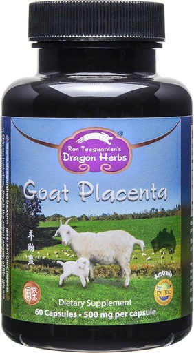 [BRSWI2YPOIOQ42TE] Drac Herbs - Goat Placenta Capsules - 500 mg - 60 Capsules