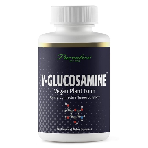 [BRSWIY3QB4OQG3LC] Paradise Herbs V-Glucosamine Supplement, Tissue & Joint Health, Super Potent, Ultra Pure, Vegan, Non GMO, Gluten Free, 120 Vegetarian Capsules