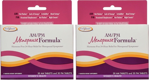 [BRSWI2QGDMPAOFTK] Nature's Way AM/PM Menopause Hormone-Free Formula Daytime Energy & Restful Sleep, 60 Count, Pack of 2 (Packaging May Vary)