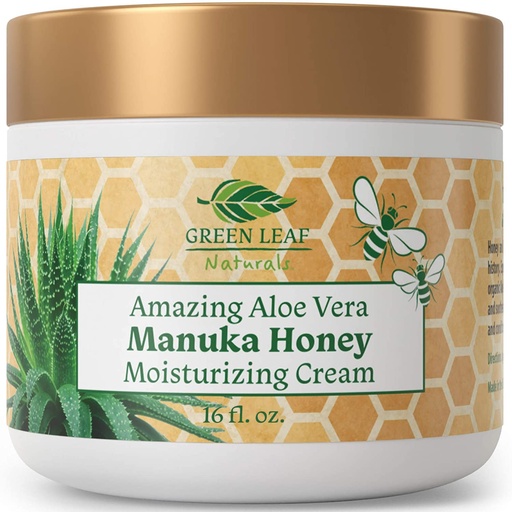[BRSRMY3YBEFBA3LV] Manuka Honey Eczema Cream Moisturizing Lotion Fragrance Free For Psoriasis Relief - Itchy, Dry Skin Rash Ointment - Skin Soothing Moisturizer - Body & Face Cream - Kids & Adults 16oz