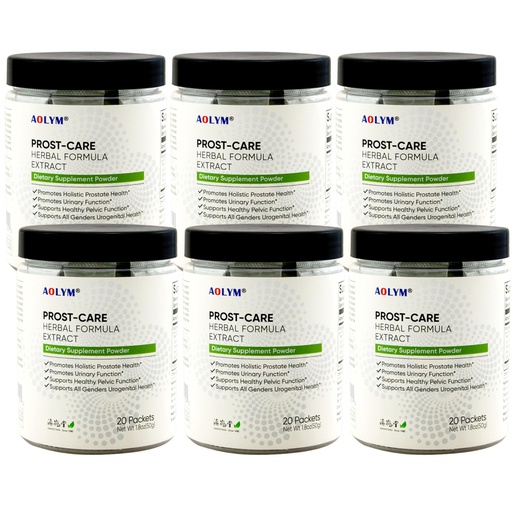 [BRSWYZACDEMREGTF] Prost-Care Multi Target Advanced Herbal Formula 4000 mg, Promote Pelvic Wellness, Maintain Healthy Prostate Volume, Enhance Healthy Urinary Function for Man 20 Packets/Bottle (Pack of 6)