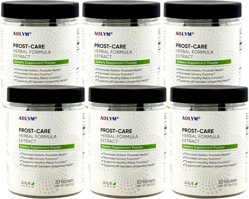 [BRSWYZACDEMREGTF] Prost-Care Multi Target Advanced Herbal Formula, Promote Pelvic Wellness, Maintain Healthy Prostate Volume, Enhance Healthy Urinary Function for Man 20 Packets/Bottle (Pack of 6)
