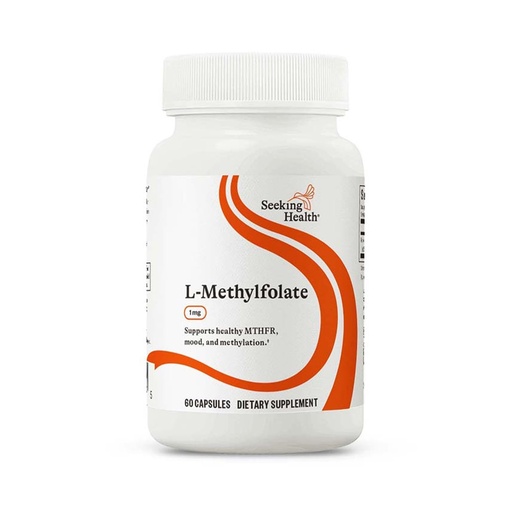 [BRSWIZYGAZ7B2E3E] Seeking Health L-Methylfolate 1mg Supports Healthy MTHFR, Mood, and methylation- 60 Capsules