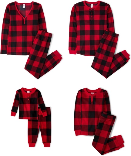 [BRSRAAQOBAOQKYD6] The Children's Place Family Matching, Plaid Waffle 2 Piece Pajama Sets