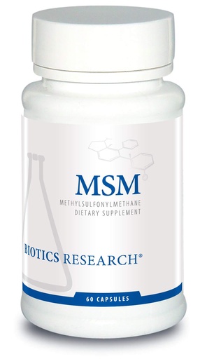 [BRSWGFQCC4JQYEYU] Biotics Research MSM Potent Sulfur Supplement, Collagen Production, Healthy Hair, Skin & Nails, Muscle and Joint Comfort. 60 Capsules
