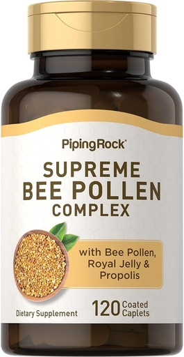[BRSWIFDQAV4GOALC] Piping Rock Bee Pollen su Royal Želė ir Propolis Bendrijoje 124; 120 Caplets ® 124; Complex Addition for Women and Men ® 124; Non- GMO, Gluten Free