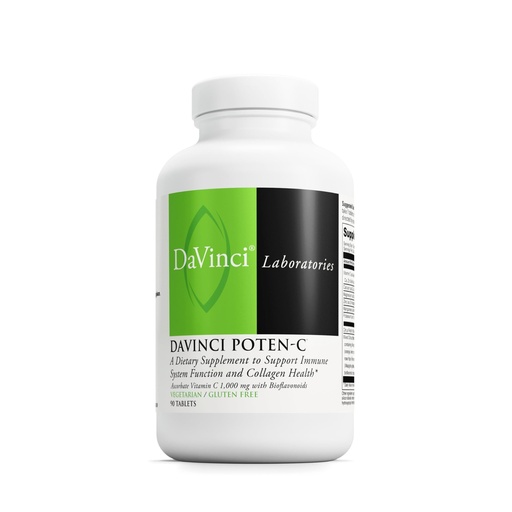 [BRSRMHA6PIIQGYLB] DAVINCI Labs Poten-C - Support Immune System Function & Collagen Health* - Vitamin C, Calcium, Magnesium, Zinc, Potassium, Manganese & Bioflavonoids - Vegetarian - Gluten-Free - 90 Tablets