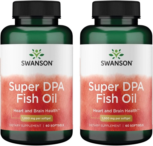 [BRSWGFD3CAGQ4C36] Swanson Super Dpa Fish Oil 1,000 mg 60 Sgels (2 Pack)