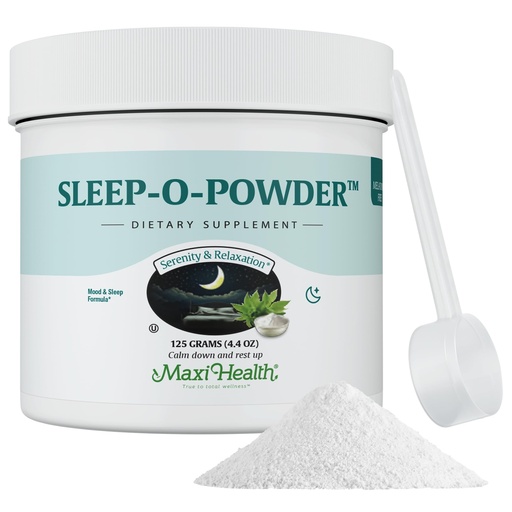 [BRSROBAFB56BSAY3] Maxi Health - Sleep Powder with Magnesium, Inositol & L-Tryptophan - Zero Melatonin Non Habit Forming Sleep Aid - Easy Drink Mix, Relaxing Sleep Drink Supplement for Bedtime, 4.4 Oz Sleep-O-Powder