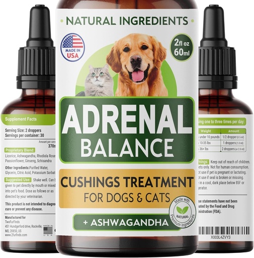 [BRSRMAACDIIGEET6] Аdrеnаl Balance for Dogs and Cats - Cushings Treatment for Pets, Аdrеnаl Support w/Ashwagandha, Licorice Root, Rhodiola Rosea – Best Cushings Treatment for Dogs - 2oz Harmony Herbal Drops