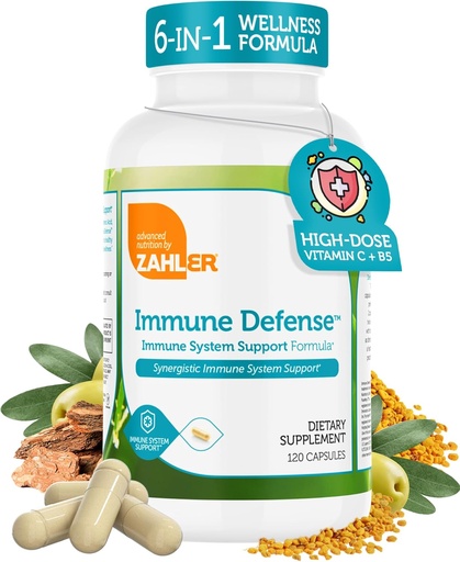 [BRSWKZT2AYMQYGDG] Zahler Immune Defense, Immune System Support, Certified Kosher, 120 Capsules