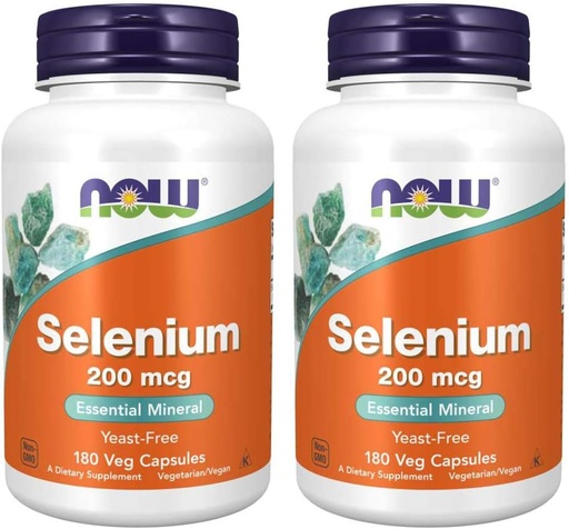 [BRSWICYICYCRSDD6] Now Foods Selenium 200 mcg VCaps, 180 Count (Pack of 2)