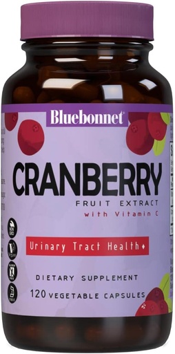 [BRSWIYQLA55R6F34] Bluebonnet Nutrition Cranberry Fruit Extract, Urinary Tract Support*, Non-GMO, Kosher-Certified, Vegan, Glutenfrei, Sojafrei, Dairy-Free, 60 Gemüsekapseln, 60 Serviergeräte