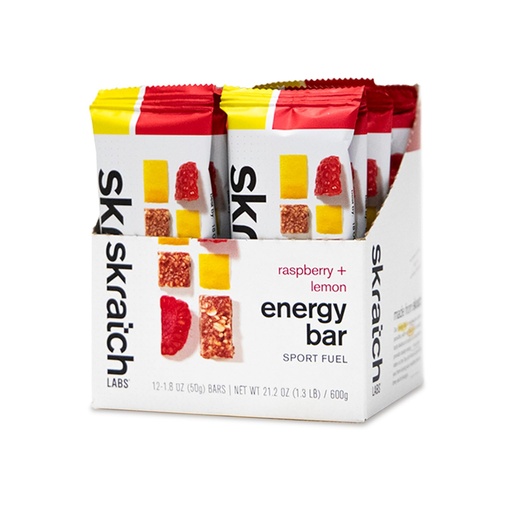 [BRSWGHY6CEBGA234] SKRATCH LABS Energy Bar | Raspberry + Lemon (12 pack) | Plant Based Healthy Snack | Low Sugar - 4g Protein | non-gmo, gluten free, soy free, vegan, kosher