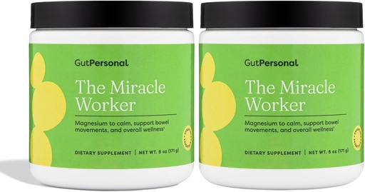 [BRSRMBQRCEDRYGTP] The Miracle Worker Magnesium Powder Supplement: Reduce Stress and Improve Sleep Quality and Regularity While Easing Muscle Cramps, Strawberry Flavor, 60 Servings Total, 2 Pack